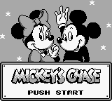 Mickey's Dangerous Chase title screen for GameBoy